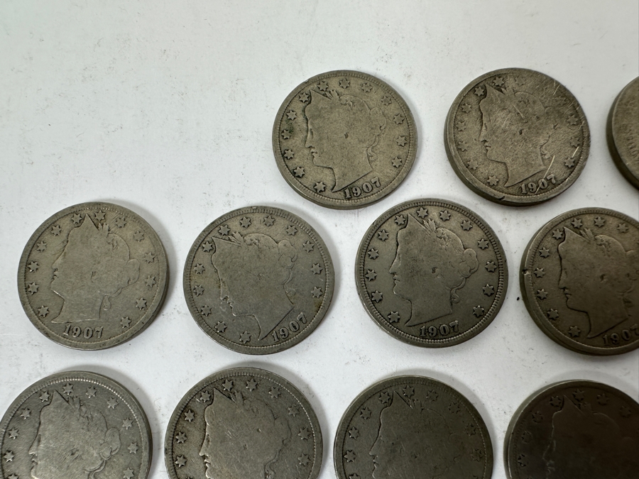 (27) Antique 1907 Liberty Head V Nickels [Photo 5]