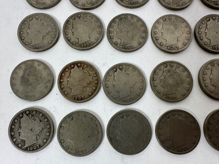 (27) Antique 1907 Liberty Head V Nickels [Photo 2]
