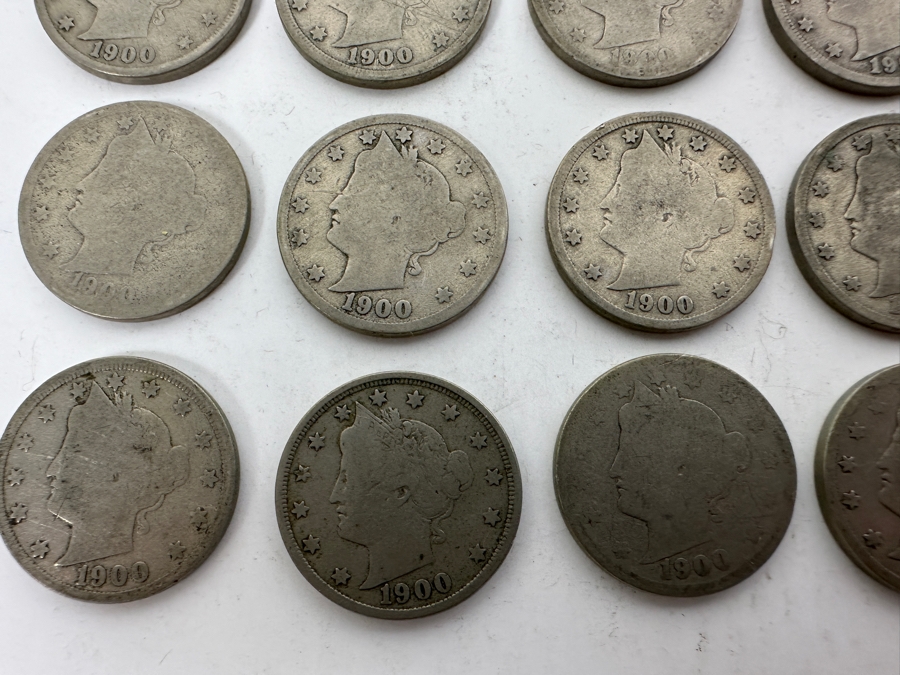 (17) Antique 1900 Liberty Head V Nickels	 [Photo 2]