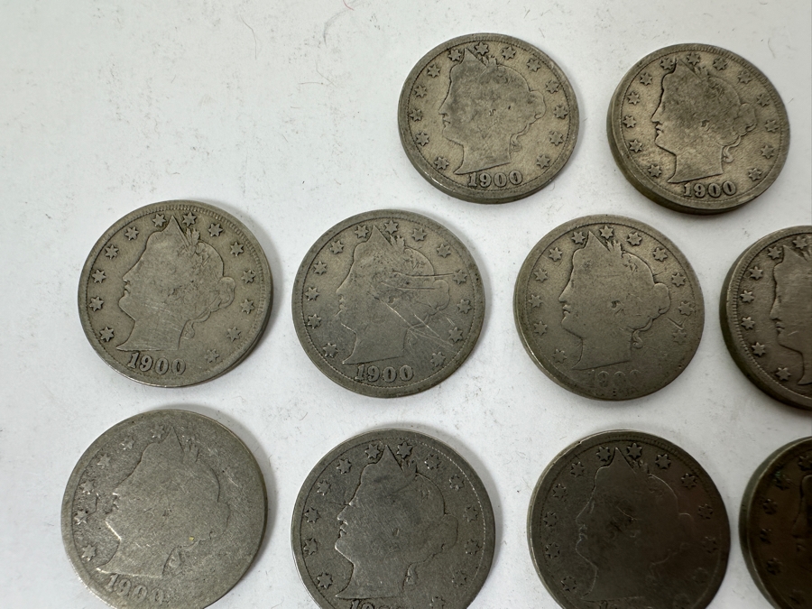 (17) Antique 1900 Liberty Head V Nickels	 [Photo 5]