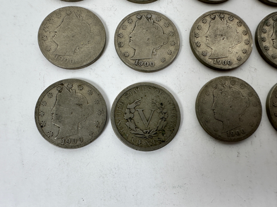 (17) Antique 1900 Liberty Head V Nickels	 [Photo 6]