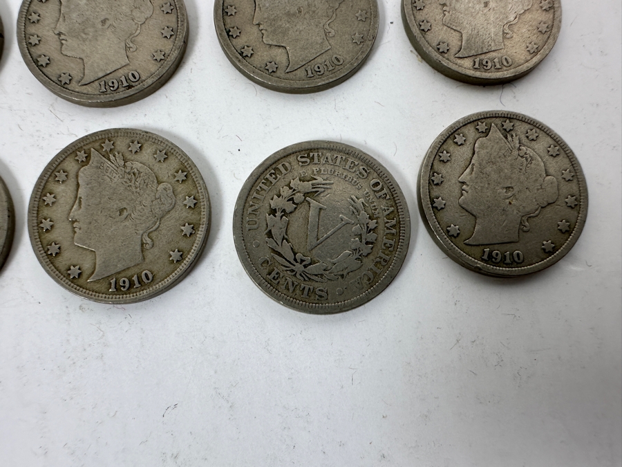 (13) Antique 1910 Liberty Head V Nickels	 [Photo 6]