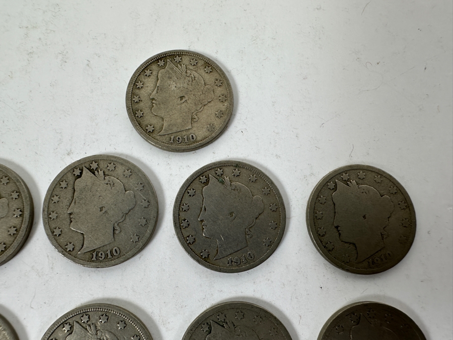 (13) Antique 1910 Liberty Head V Nickels	 [Photo 4]