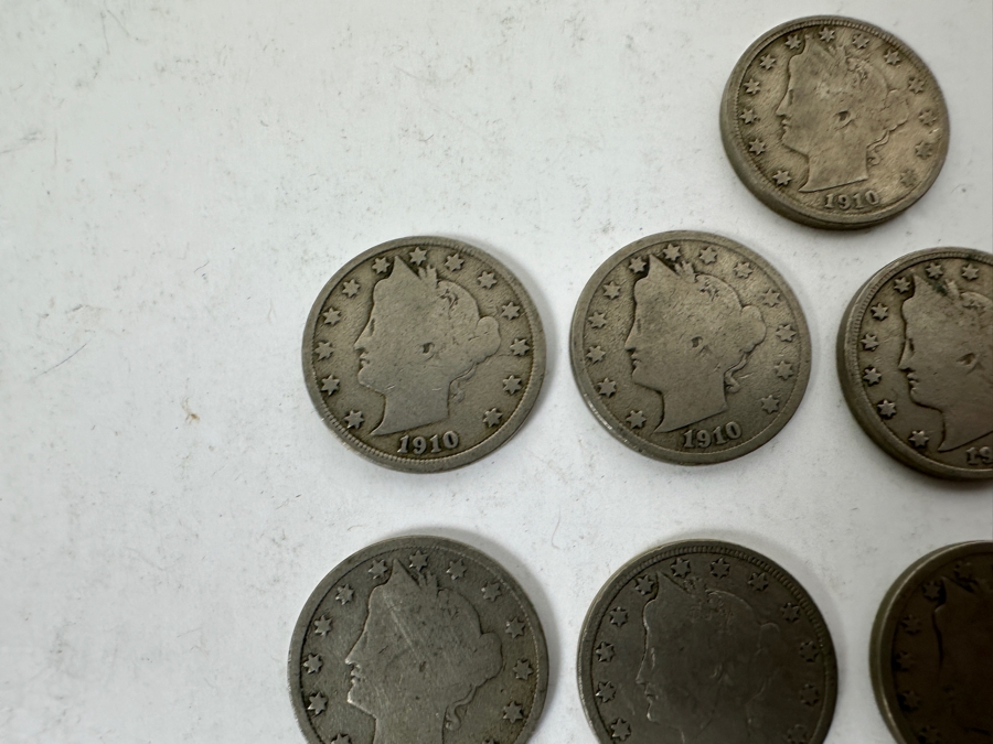 (13) Antique 1910 Liberty Head V Nickels	 [Photo 5]