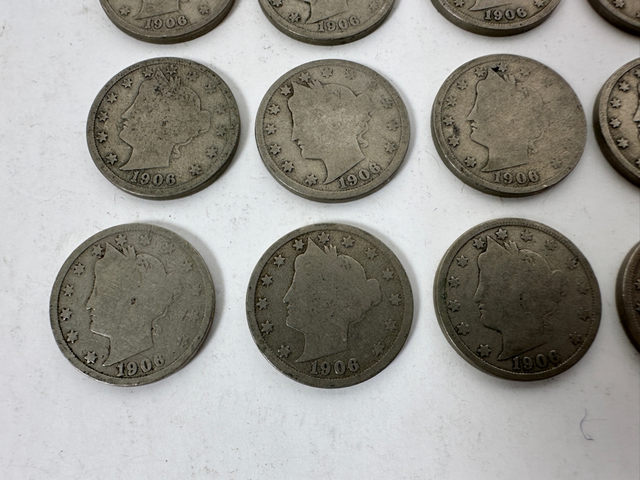 (12) Antique 1906 Liberty Head V Nickels	 [Photo 2]