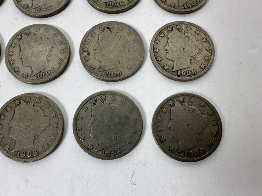 (12) Antique 1906 Liberty Head V Nickels	 [Photo 3]