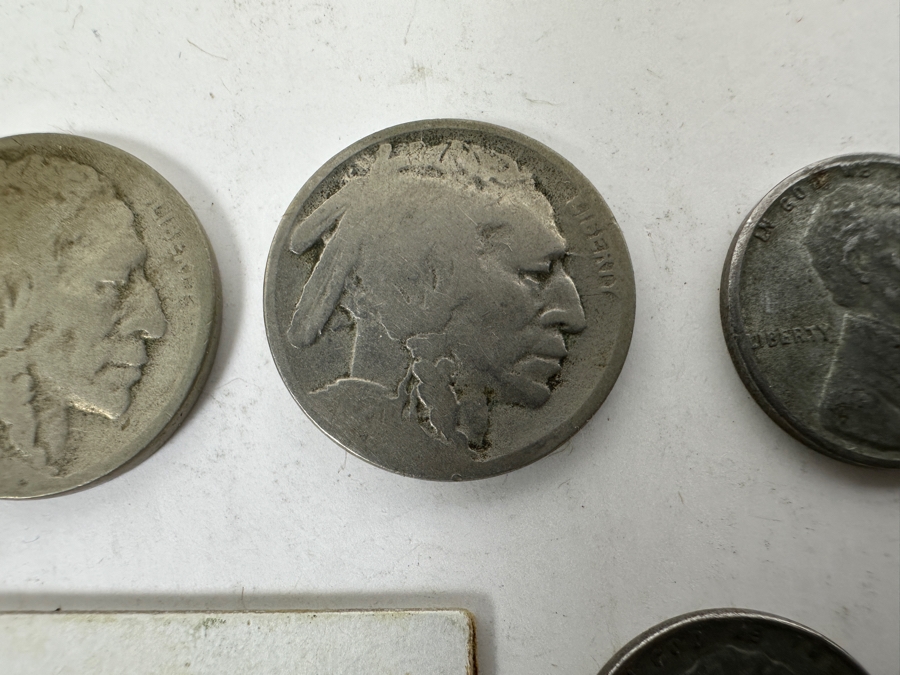 Roll Of 1943 P Steel Cents Pennies Plus (9) Steel Cents & (3) Buffalo Nickels [Photo 3]