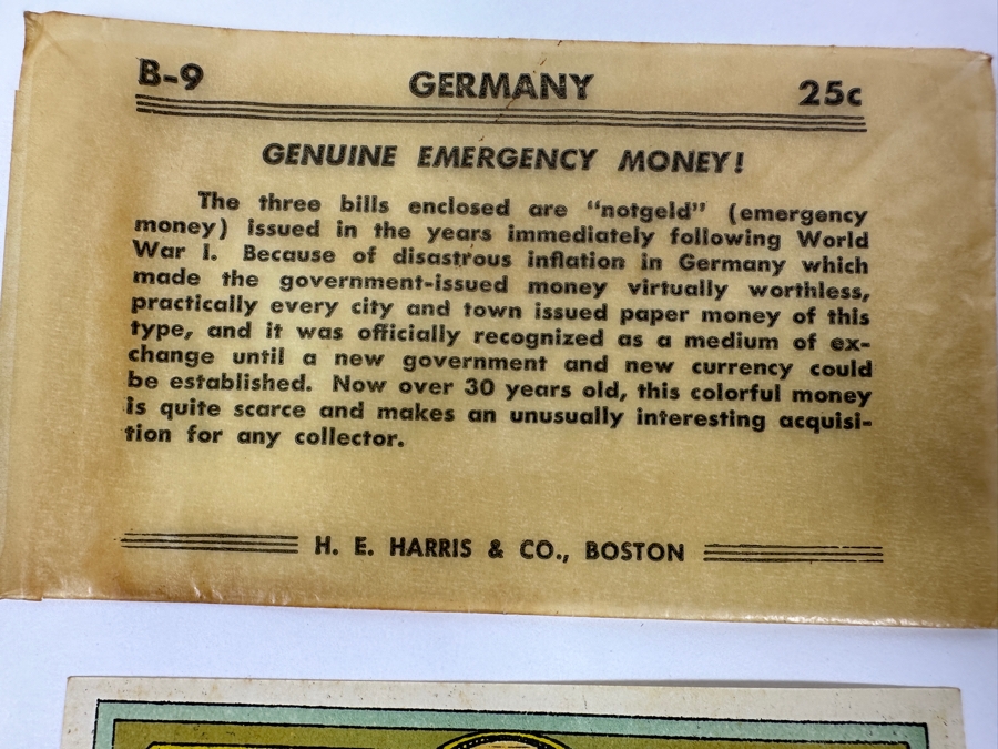 (3) Notgeld German Banknotes Emergency Money Issued After WWI [Photo 5]