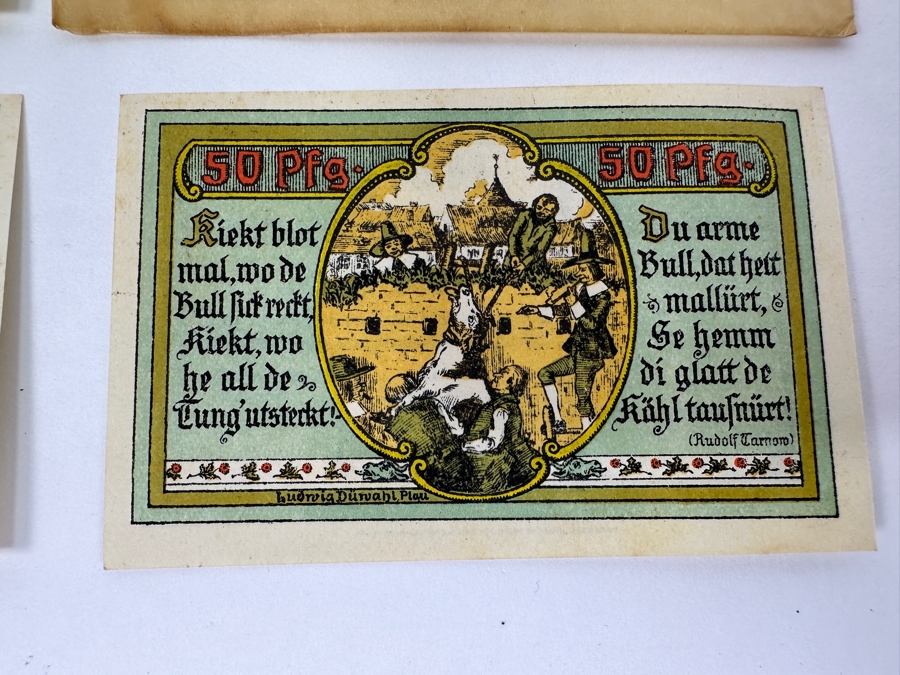 (3) Notgeld German Banknotes Emergency Money Issued After WWI [Photo 4]