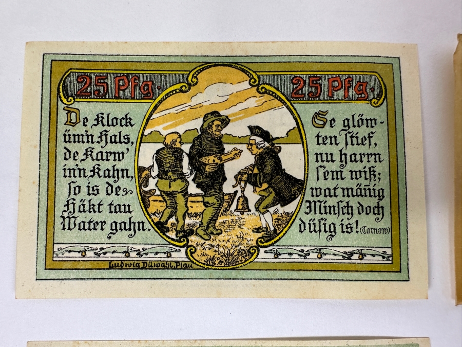 (3) Notgeld German Banknotes Emergency Money Issued After WWI [Photo 2]