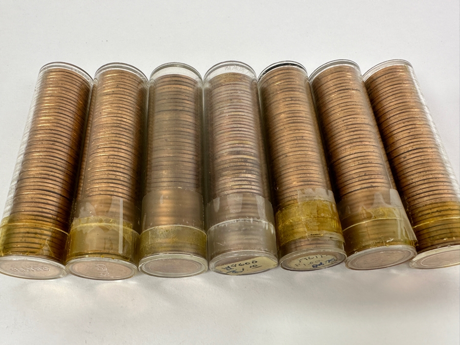 Uncirculated Lincoln Cents Pennies From: (5) 1963 D, (1) 1960 D & (1) 1961 D [Photo 4]