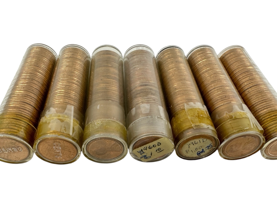 Uncirculated Lincoln Cents Pennies From: (5) 1963 D, (1) 1960 D & (1) 1961 D