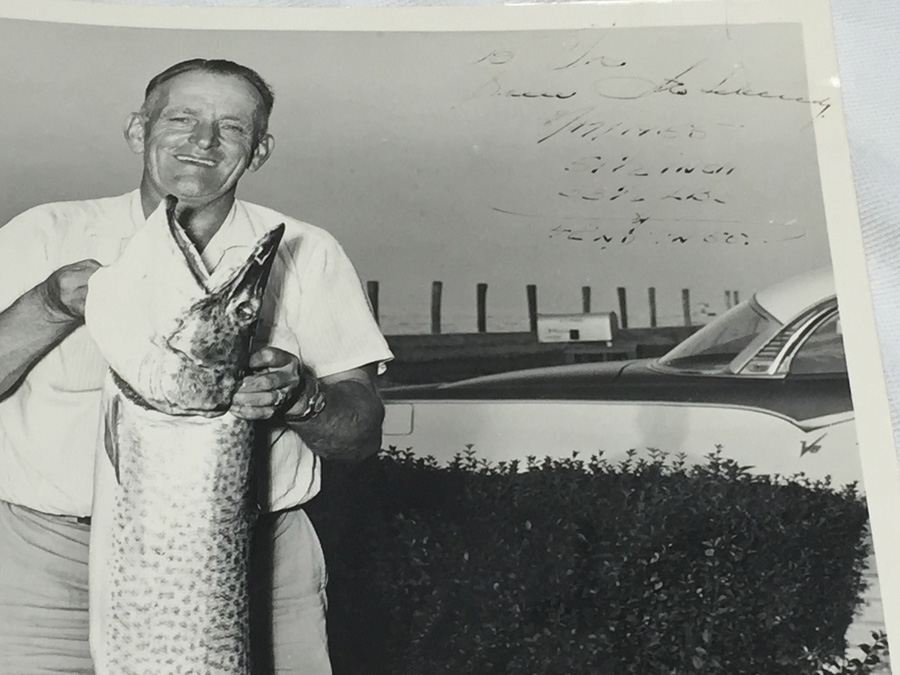 Vintage B&W Large Muskogee Fish [Photo 2]