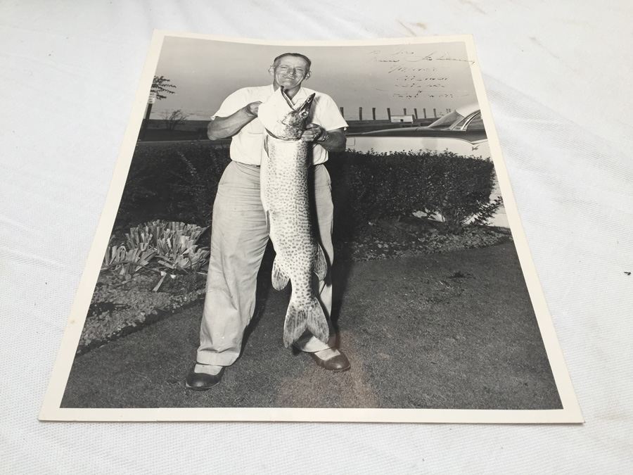 Vintage B&W Large Muskogee Fish [Photo 1]