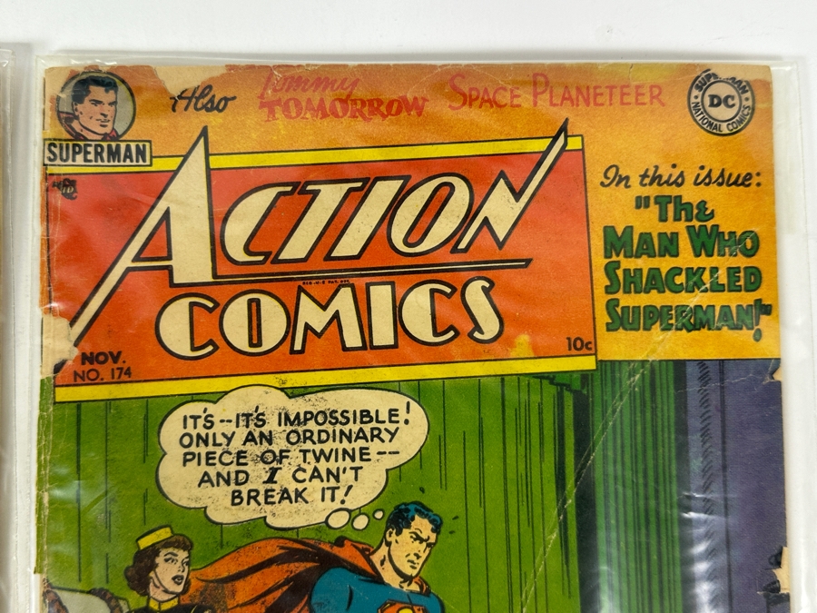 Pair Of Low Grade DC Comics Comic Books: Detective Comics #189 & Action Comics #174 [Photo 5]