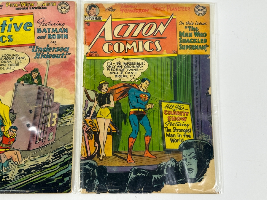 Pair Of Low Grade DC Comics Comic Books: Detective Comics #189 & Action Comics #174 [Photo 4]