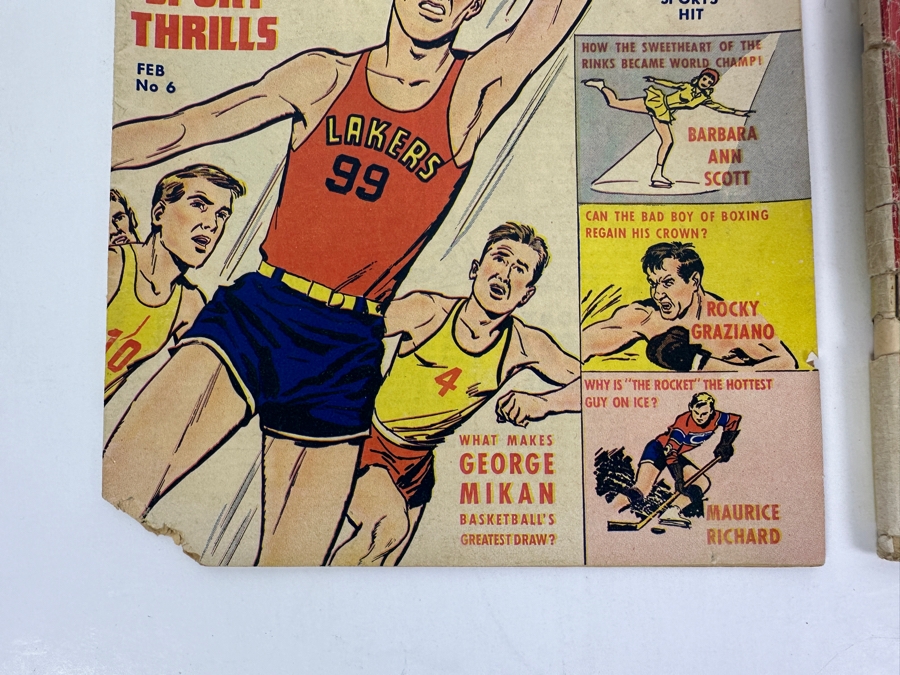 Pair Of Harvey Comics Low Grade Babe Ruth Sports Comic Books Issue #2 & #6 Vintage 1949 & 1950 10 Cent Comic Books [Photo 7]