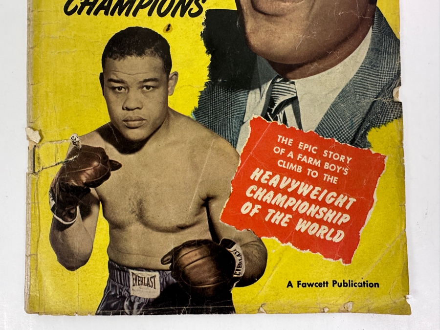 Fawcett Publication Comics Low Grade Joe Louis Champion Of Champions Boxing Legend #1 Comic Book Vintage 1950 10 Cent Comic Book With Damaged Front & Back Cover [Photo 3]