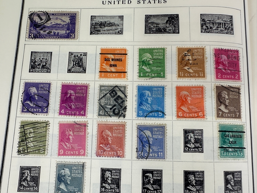 Vintage Postage Stamp Album Featuring Stamps From The United States, China & All Over The World - See Photos For A Sampling Of Stamps (Not All Stamps Are Photographed) [Photo 21]