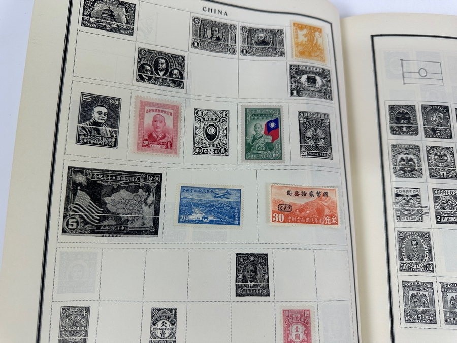 Vintage Postage Stamp Album Featuring Stamps From The United States, China & All Over The World - See Photos For A Sampling Of Stamps (Not All Stamps Are Photographed) [Photo 42]