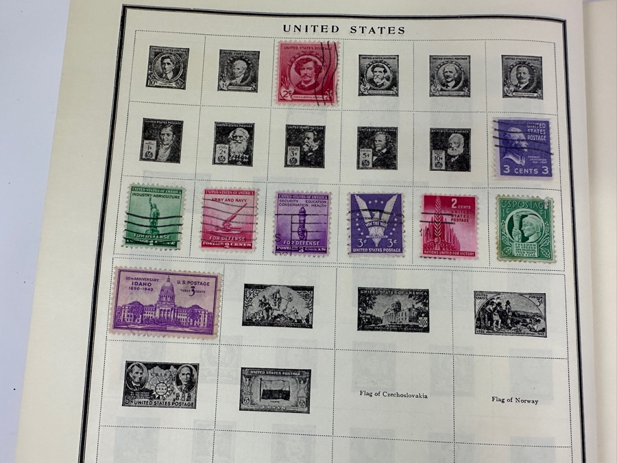 Vintage Postage Stamp Album Featuring Stamps From The United States, China & All Over The World - See Photos For A Sampling Of Stamps (Not All Stamps Are Photographed) [Photo 27]