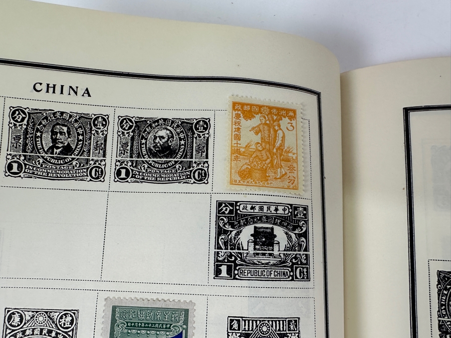 Vintage Postage Stamp Album Featuring Stamps From The United States, China & All Over The World - See Photos For A Sampling Of Stamps (Not All Stamps Are Photographed) [Photo 44]