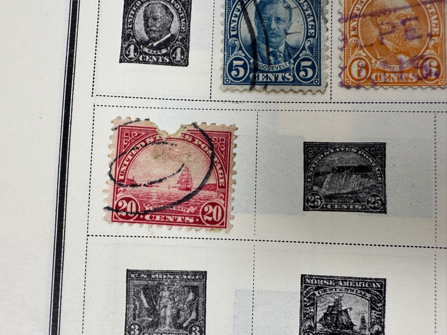 Vintage Postage Stamp Album Featuring Stamps From The United States, China & All Over The World - See Photos For A Sampling Of Stamps (Not All Stamps Are Photographed) [Photo 9]