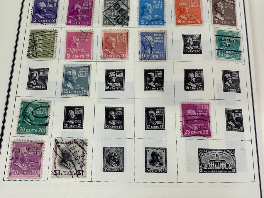 Vintage Postage Stamp Album Featuring Stamps From The United States, China & All Over The World - See Photos For A Sampling Of Stamps (Not All Stamps Are Photographed) [Photo 22]