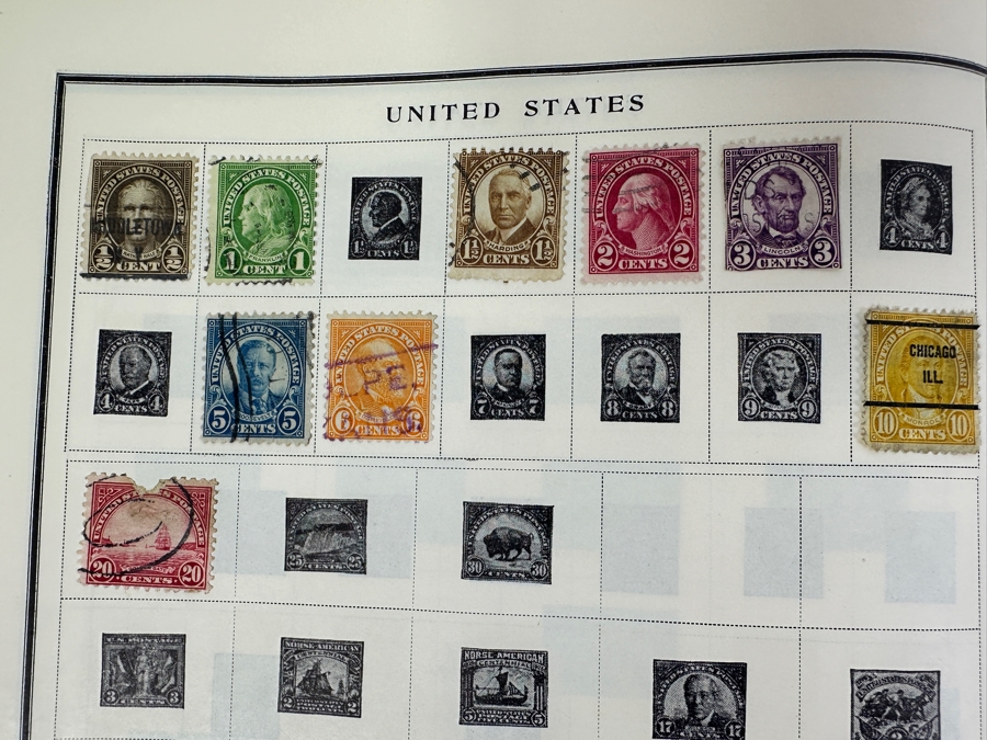 Vintage Postage Stamp Album Featuring Stamps From The United States, China & All Over The World - See Photos For A Sampling Of Stamps (Not All Stamps Are Photographed) [Photo 4]