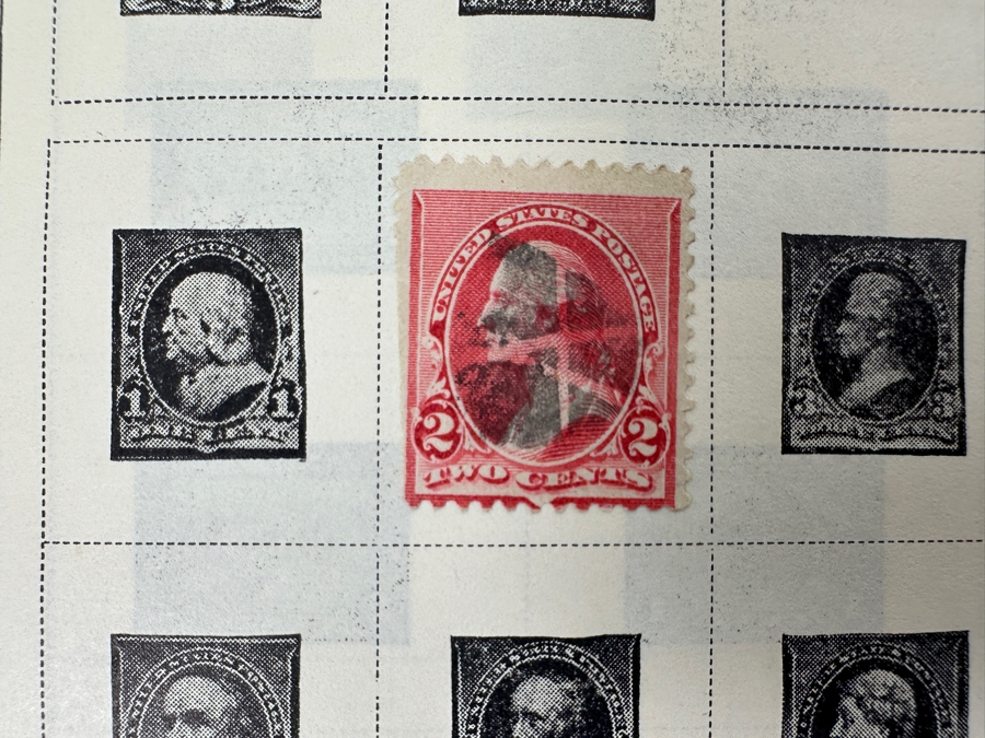 Vintage Postage Stamp Album Featuring Stamps From The United States, China & All Over The World - See Photos For A Sampling Of Stamps (Not All Stamps Are Photographed) [Photo 3]