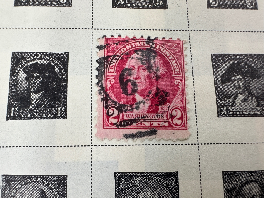 Vintage Postage Stamp Album Featuring Stamps From The United States, China & All Over The World - See Photos For A Sampling Of Stamps (Not All Stamps Are Photographed) [Photo 12]