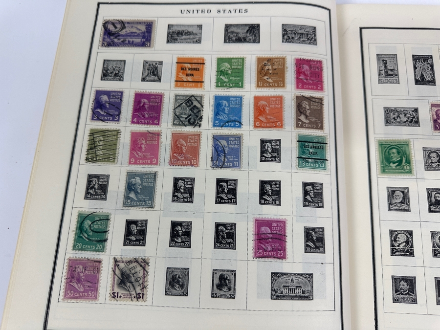 Vintage Postage Stamp Album Featuring Stamps From The United States, China & All Over The World - See Photos For A Sampling Of Stamps (Not All Stamps Are Photographed) [Photo 20]