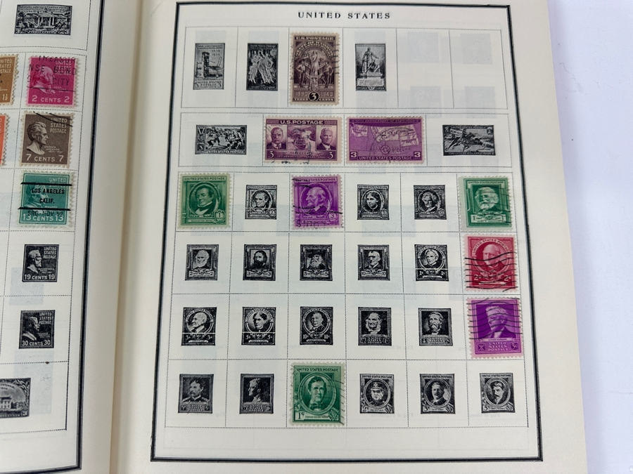 Vintage Postage Stamp Album Featuring Stamps From The United States, China & All Over The World - See Photos For A Sampling Of Stamps (Not All Stamps Are Photographed) [Photo 23]