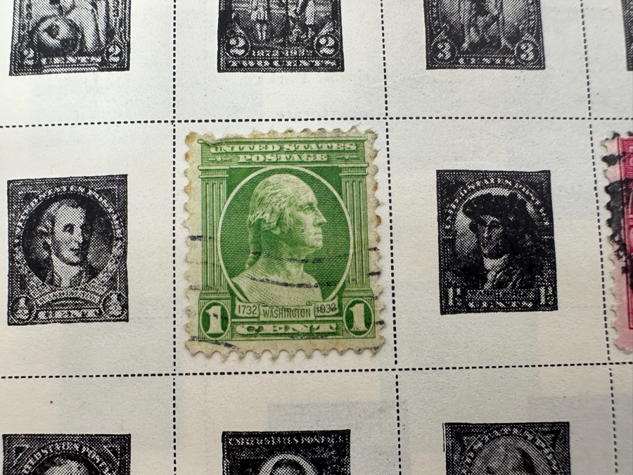 Vintage Postage Stamp Album Featuring Stamps From The United States, China & All Over The World - See Photos For A Sampling Of Stamps (Not All Stamps Are Photographed) [Photo 11]