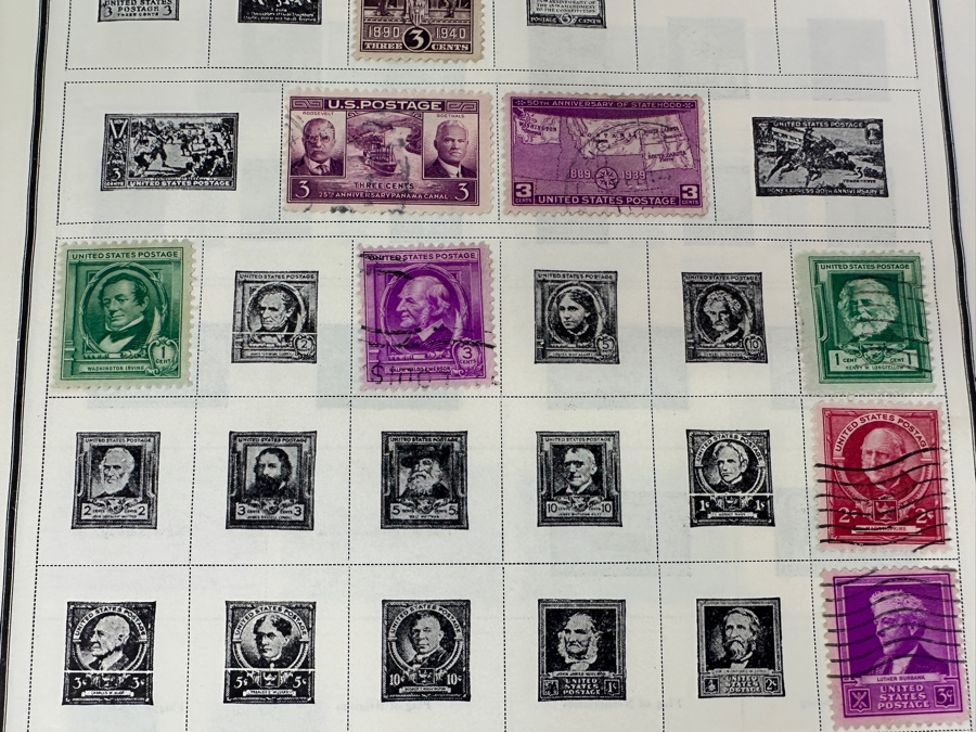 Vintage Postage Stamp Album Featuring Stamps From The United States, China & All Over The World - See Photos For A Sampling Of Stamps (Not All Stamps Are Photographed) [Photo 25]