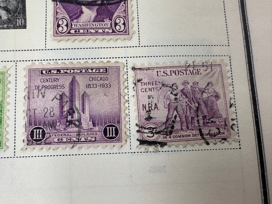 Vintage Postage Stamp Album Featuring Stamps From The United States, China & All Over The World - See Photos For A Sampling Of Stamps (Not All Stamps Are Photographed) [Photo 17]