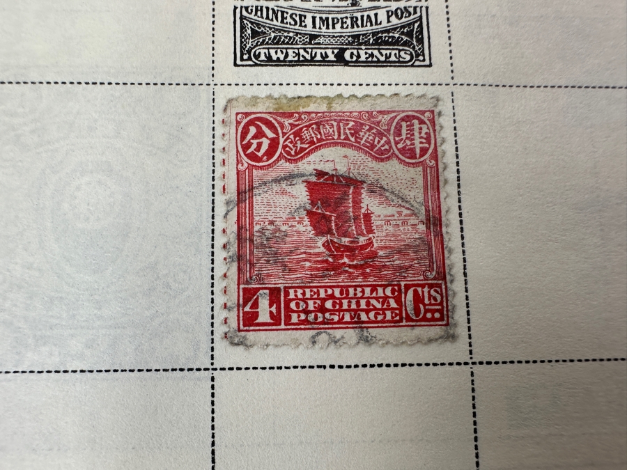 Vintage Postage Stamp Album Featuring Stamps From The United States, China & All Over The World - See Photos For A Sampling Of Stamps (Not All Stamps Are Photographed) [Photo 36]