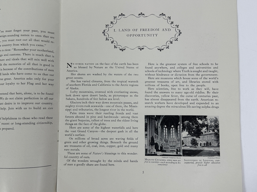 Vintage 1945 This Wonderful Country Of Ours United States Book Program Sixth Printing By The Steven-Davis Company [Photo 7]