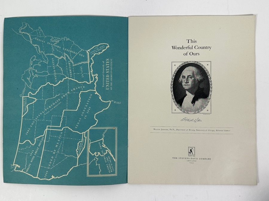 Vintage 1945 This Wonderful Country Of Ours United States Book Program Sixth Printing By The Steven-Davis Company [Photo 2]