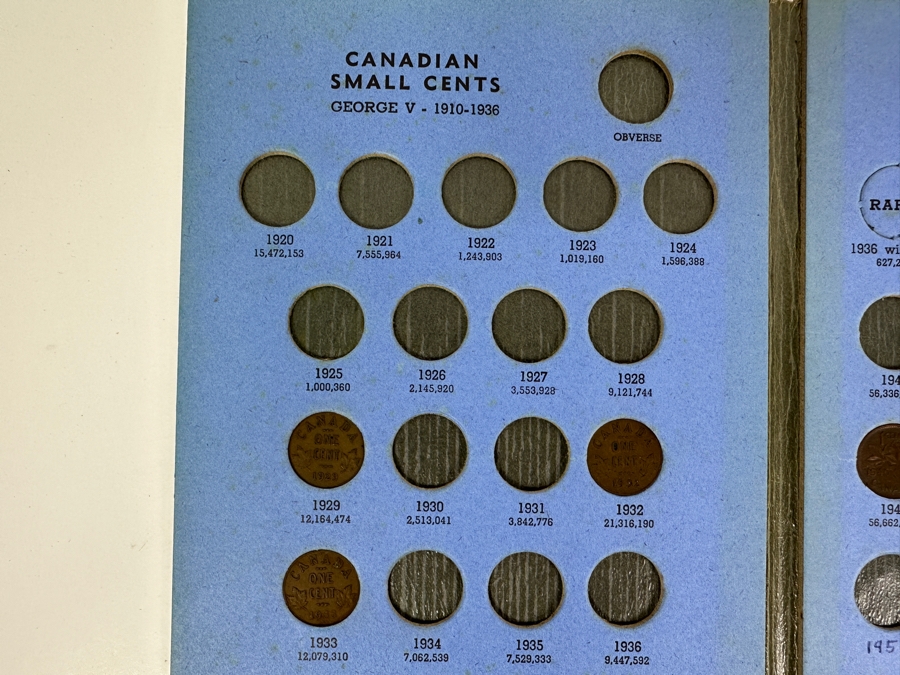 (11) Canadian Small Cents 1929-1956 & (1) 1916 Canadian Large Cents [Photo 2]