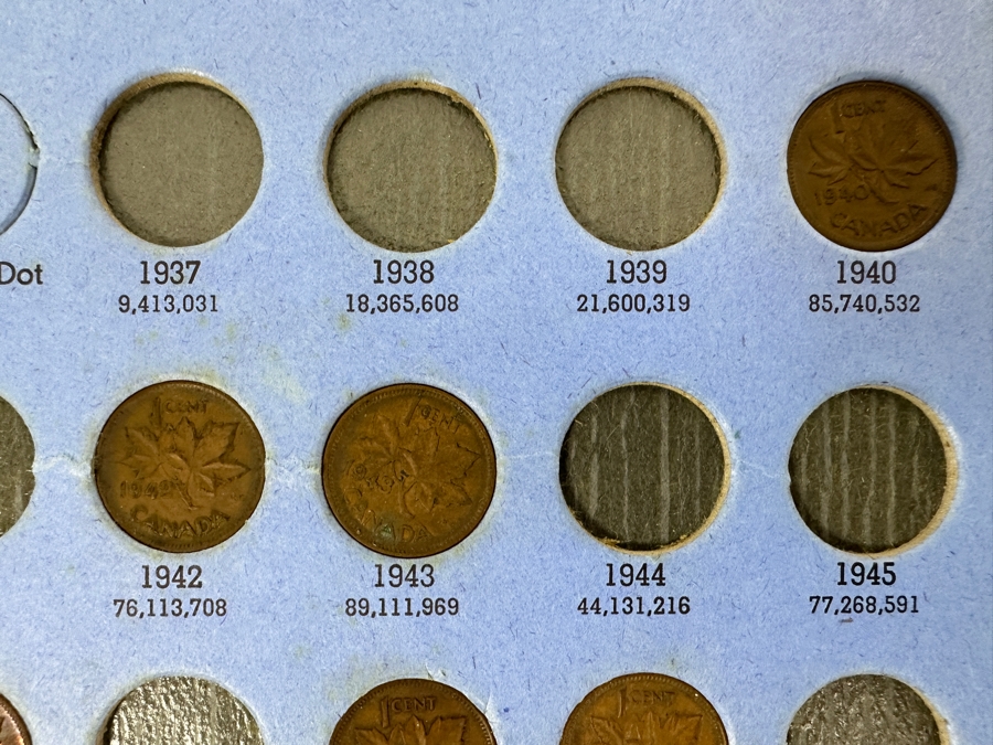 (11) Canadian Small Cents 1929-1956 & (1) 1916 Canadian Large Cents [Photo 4]