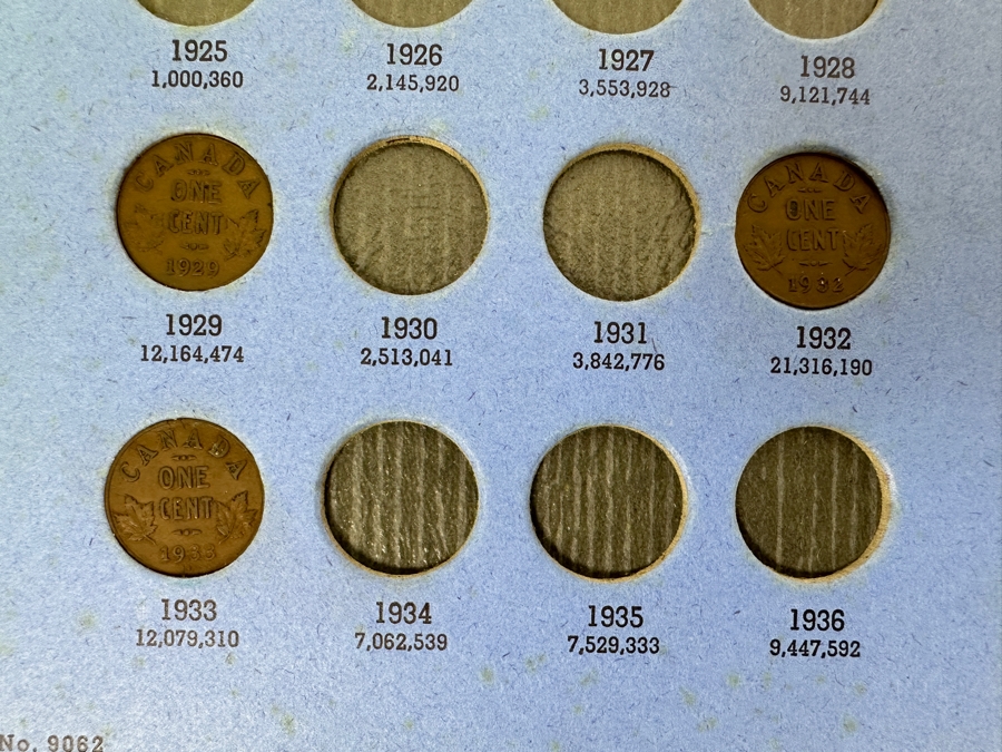 (11) Canadian Small Cents 1929-1956 & (1) 1916 Canadian Large Cents [Photo 3]