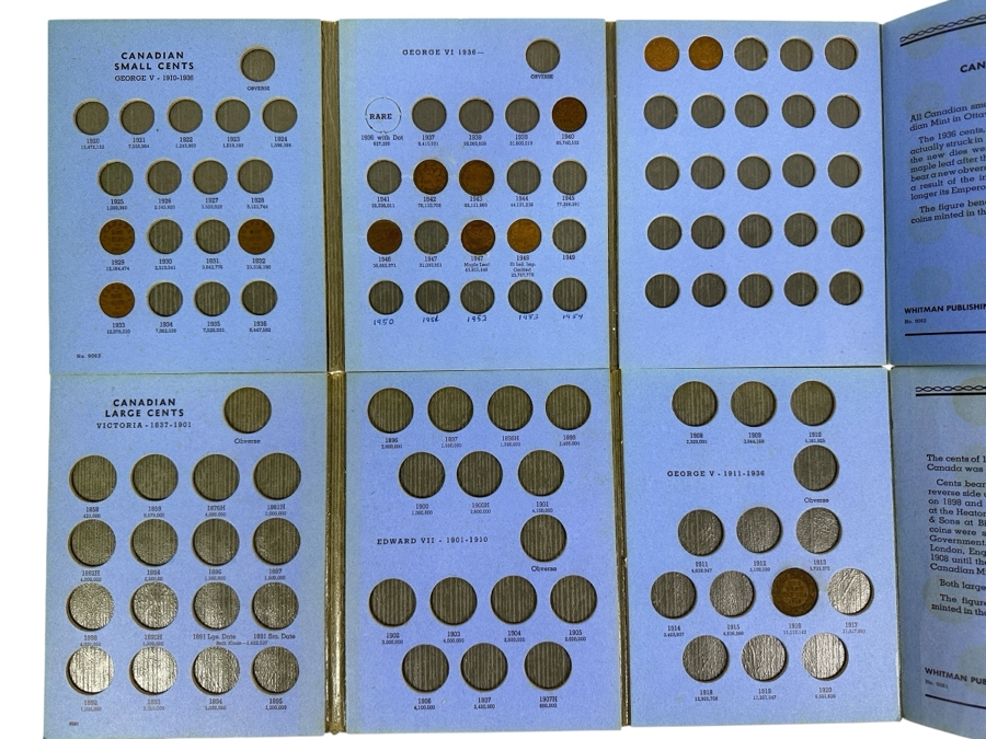 (11) Canadian Small Cents 1929-1956 & (1) 1916 Canadian Large Cents