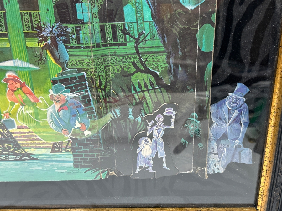 Professionally Shadow Box Framed Vintage 1975 Walt Disney World Haunted Mansion Board Game Disney Wall Artwork 28 X 28 [Photo 8]