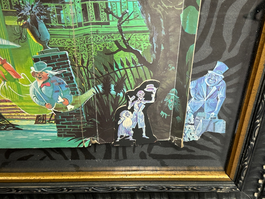 Professionally Shadow Box Framed Vintage 1975 Walt Disney World Haunted Mansion Board Game Disney Wall Artwork 28 X 28 [Photo 4]