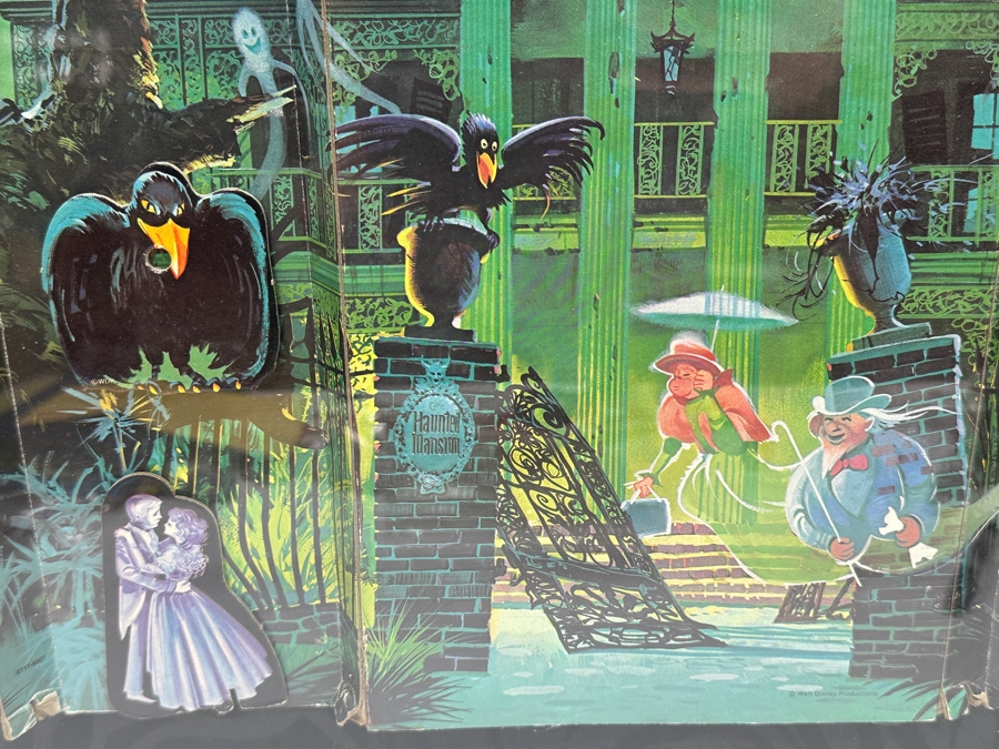 Professionally Shadow Box Framed Vintage 1975 Walt Disney World Haunted Mansion Board Game Disney Wall Artwork 28 X 28 [Photo 7]