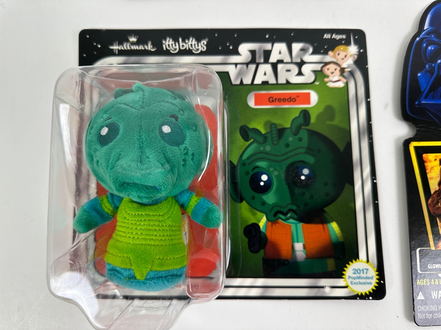 (3) Vintage Star Wars Action Figures: Luke Skywalker, Princess Leia Organa, Jawas & (1) Greedo Plush All Still In Original Blister Packs [Photo 2]
