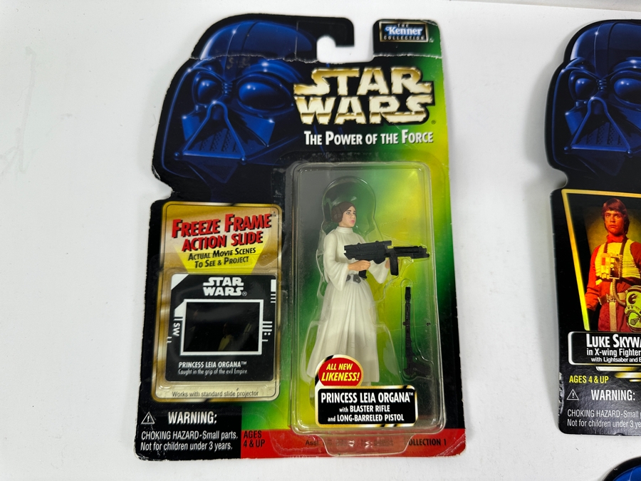 (3) Vintage Star Wars Action Figures: Luke Skywalker, Princess Leia Organa, Jawas & (1) Greedo Plush All Still In Original Blister Packs [Photo 6]