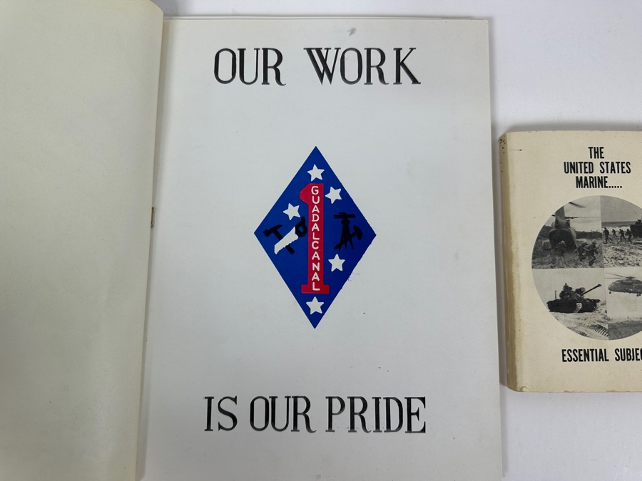 Pair Of First Marine Division In Vietnam Guadalcanal Hardcover Books 1967 & 1969-1970 & The United States Marine Essential Subjects Book [Photo 3]