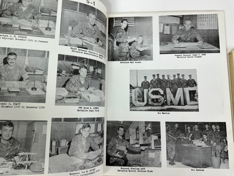 Pair Of First Marine Division In Vietnam Guadalcanal Hardcover Books 1967 & 1969-1970 & The United States Marine Essential Subjects Book [Photo 6]